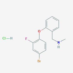 {[2-(4-Bromo-2-fluorophenoxy)phenyl]methyl}(methyl)amine hydrochloride