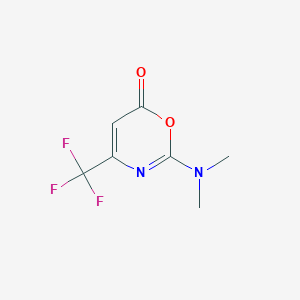 molecular formula C7H7F3N2O2 B2856401 2-(dimethylamino)-4-(trifluoromethyl)-6H-1,3-oxazin-6-one CAS No. 141860-79-9