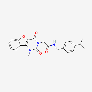 N-(4-isopropylbenzyl)-2-(1-methyl-2,4-dioxo-1,2-dihydrobenzofuro[3,2-d]pyrimidin-3(4H)-yl)acetamide