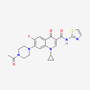 7-(4-acetylpiperazin-1-yl)-1-cyclopropyl-6-fluoro-4-oxo-N-(thiazol-2-yl)-1,4-dihydroquinoline-3-carboxamide
