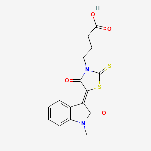 4-(5-(1-Methyl-2-oxoindolin-3-ylidene)-4-oxo-2-thioxothiazolidin-3-yl)butanoic acid