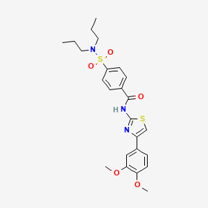 molecular formula C24H29N3O5S2 B2856415 N-[4-(3,4-dimethoxyphenyl)-1,3-thiazol-2-yl]-4-(dipropylsulfamoyl)benzamide CAS No. 315240-66-5