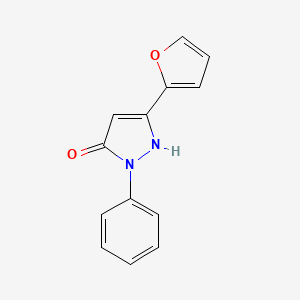 molecular formula C13H10N2O2 B2856418 3-(furan-2-yl)-1-phenyl-1H-pyrazol-5-ol CAS No. 1005591-87-6; 6836-83-5
