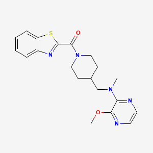 1,3-Benzothiazol-2-yl-[4-[[(3-methoxypyrazin-2-yl)-methylamino]methyl]piperidin-1-yl]methanone