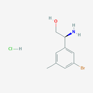 (2S)-2-Amino-2-(3-bromo-5-methylphenyl)ethanol;hydrochloride
