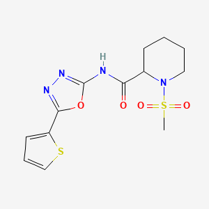 1-(methylsulfonyl)-N-(5-(thiophen-2-yl)-1,3,4-oxadiazol-2-yl)piperidine-2-carboxamide