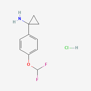 1-[4-(Difluoromethoxy)phenyl]cyclopropan-1-amine;hydrochloride