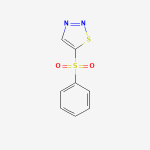 molecular formula C8H6N2O2S2 B2856450 5-(Phenylsulfonyl)-1,2,3-thiadiazole CAS No. 286859-52-7