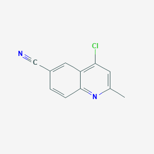 molecular formula C11H7ClN2 B2856461 4-Chloro-2-methyl-6-quinolinecarbonitrile CAS No. 99866-48-5