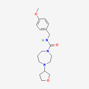 molecular formula C18H27N3O3 B2856463 N-[(4-methoxyphenyl)methyl]-4-(oxolan-3-yl)-1,4-diazepane-1-carboxamide CAS No. 2309733-93-3