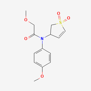 molecular formula C14H17NO5S B2856464 N-(1,1-DIOXIDO-2,3-DIHYDRO-3-THIOPHENYL)-2-METHOXY-N-(4-METHOXYPHENYL)ACETAMIDE CAS No. 863022-79-1