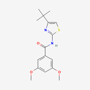 molecular formula C16H20N2O3S B2856466 N-(4-(tert-butyl)thiazol-2-yl)-3,5-dimethoxybenzamide CAS No. 325988-07-6