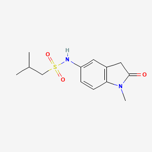 2-methyl-N-(1-methyl-2-oxoindolin-5-yl)propane-1-sulfonamide