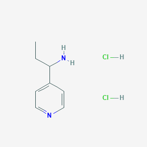 molecular formula C8H14Cl2N2 B2856474 1-(Pyridin-4-yl)propan-1-amine dihydrochloride CAS No. 1228879-25-1