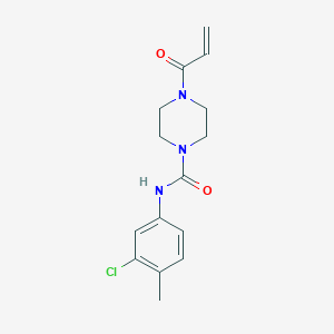 N-(3-chloro-4-methylphenyl)-4-(prop-2-enoyl)piperazine-1-carboxamide