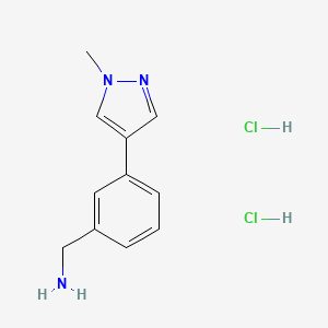 molecular formula C11H15Cl2N3 B2856480 [3-(1-methyl-1H-pyrazol-4-yl)phenyl]methanamine dihydrochloride CAS No. 1546330-10-2