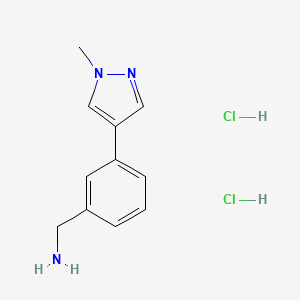 (3-(1-Methyl-1H-pyrazol-4-YL)phenyl)methanamine 2hcl