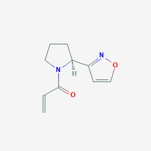 molecular formula C10H12N2O2 B2856483 1-[(2S)-2-(1,2-Oxazol-3-yl)pyrrolidin-1-yl]prop-2-en-1-one CAS No. 2305205-05-2