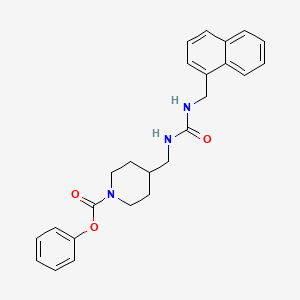 Phenyl 4-((3-(naphthalen-1-ylmethyl)ureido)methyl)piperidine-1-carboxylate