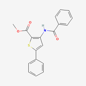 molecular formula C19H15NO3S B2856486 Methyl 3-benzamido-5-phenylthiophene-2-carboxylate CAS No. 101895-47-0