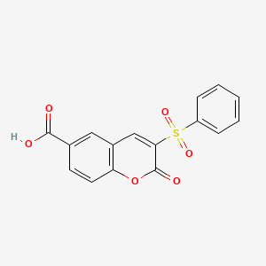 molecular formula C16H10O6S B2856523 3-(benzenesulfonyl)-2-oxo-2H-chromene-6-carboxylic acid CAS No. 895651-88-4