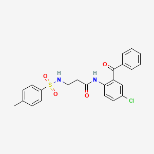 molecular formula C23H21ClN2O4S B2856526 N-(2-BENZOYL-4-CHLOROPHENYL)-3-(4-METHYLBENZENESULFONAMIDO)PROPANAMIDE CAS No. 380882-36-0