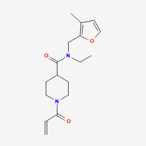 molecular formula C17H24N2O3 B2856619 N-ethyl-N-[(3-methylfuran-2-yl)methyl]-1-(prop-2-enoyl)piperidine-4-carboxamide CAS No. 2361689-19-0
