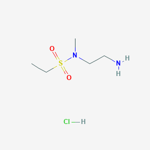 molecular formula C5H15ClN2O2S B2856631 N-(2-Aminoethyl)-N-methylethanesulfonamide;hydrochloride CAS No. 2243520-90-1