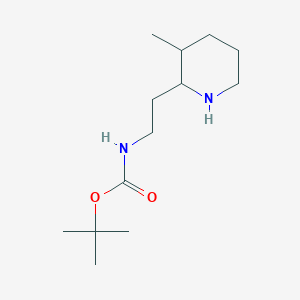 molecular formula C13H26N2O2 B2856657 tert-butyl N-[2-(3-methylpiperidin-2-yl)ethyl]carbamate CAS No. 1936707-73-1