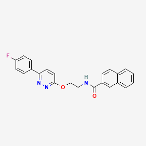 molecular formula C23H18FN3O2 B2856677 N-(2-((6-(4-fluorophenyl)pyridazin-3-yl)oxy)ethyl)-2-naphthamide CAS No. 920157-38-6