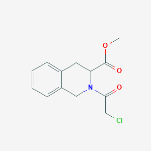 molecular formula C13H14ClNO3 B2856683 Methyl 2-(chloroacetyl)-1,2,3,4-tetrahydroisoquinoline-3-carboxylate CAS No. 1008996-86-8