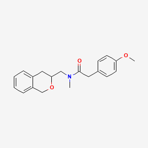 molecular formula C20H23NO3 B2856688 N-(isochroman-3-ylmethyl)-2-(4-methoxyphenyl)-N-methylacetamide CAS No. 2034581-90-1