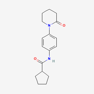 molecular formula C17H22N2O2 B2856755 N-[4-(2-oxopiperidin-1-yl)phenyl]cyclopentanecarboxamide CAS No. 941918-42-9
