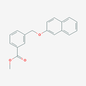 molecular formula C19H16O3 B2856756 Methyl 3-((naphthalen-2-yloxy)methyl)benzoate CAS No. 438464-66-5