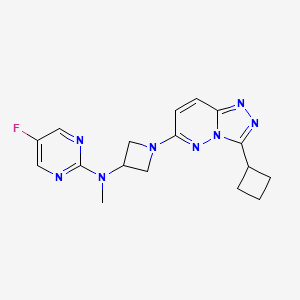 molecular formula C17H19FN8 B2856787 N-(1-{3-cyclobutyl-[1,2,4]triazolo[4,3-b]pyridazin-6-yl}azetidin-3-yl)-5-fluoro-N-methylpyrimidin-2-amine CAS No. 2199088-19-0