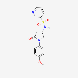 molecular formula C17H19N3O4S B2856829 N-[1-(4-ethoxyphenyl)-5-oxopyrrolidin-3-yl]pyridine-3-sulfonamide CAS No. 905686-61-5