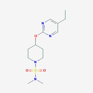 molecular formula C13H22N4O3S B2856938 4-[(5-ethylpyrimidin-2-yl)oxy]-N,N-dimethylpiperidine-1-sulfonamide CAS No. 2380145-94-6
