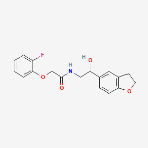 molecular formula C18H18FNO4 B2856981 N-[2-(2,3-DIHYDRO-1-BENZOFURAN-5-YL)-2-HYDROXYETHYL]-2-(2-FLUOROPHENOXY)ACETAMIDE CAS No. 1421449-72-0