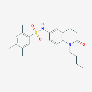 molecular formula C22H28N2O3S B2857010 N-(1-butyl-2-oxo-1,2,3,4-tetrahydroquinolin-6-yl)-2,4,5-trimethylbenzene-1-sulfonamide CAS No. 951472-56-3