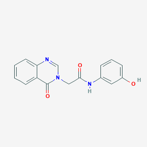 molecular formula C16H13N3O3 B2857015 N-(3-hydroxyphenyl)-2-(4-oxoquinazolin-3(4H)-yl)acetamide 