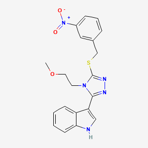3-(4-(2-methoxyethyl)-5-((3-nitrobenzyl)thio)-4H-1,2,4-triazol-3-yl)-1H-indole