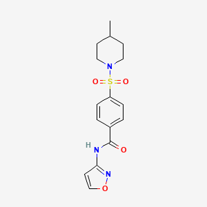 4-[(4-methylpiperidin-1-yl)sulfonyl]-N-(1,2-oxazol-3-yl)benzamide