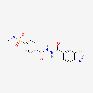 4-(2-(benzo[d]thiazole-6-carbonyl)hydrazinecarbonyl)-N,N-dimethylbenzenesulfonamide