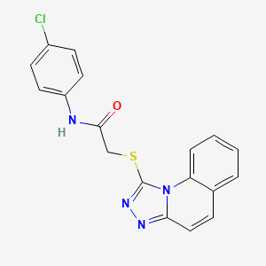 2-([1,2,4]triazolo[4,3-a]quinolin-1-ylthio)-N-(4-chlorophenyl)acetamide