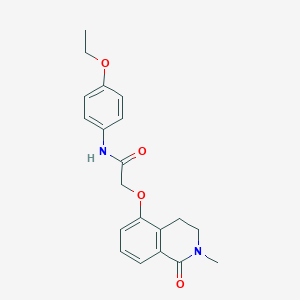 molecular formula C20H22N2O4 B2857030 N-(4-ethoxyphenyl)-2-((2-methyl-1-oxo-1,2,3,4-tetrahydroisoquinolin-5-yl)oxy)acetamide CAS No. 850904-71-1