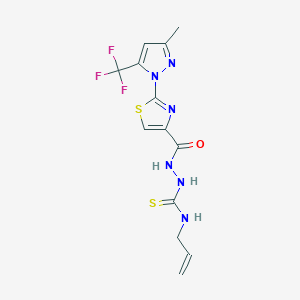 N-allyl-2-({2-[3-methyl-5-(trifluoromethyl)-1H-pyrazol-1-yl]-1,3-thiazol-4-yl}carbonyl)-1-hydrazinecarbothioamide