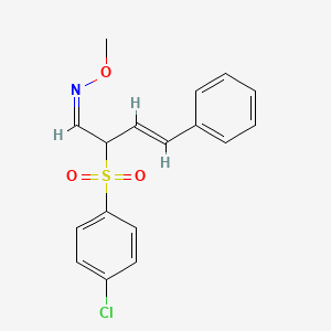 2-[(4-chlorophenyl)sulfonyl]-4-phenyl-3-butenal O-methyloxime