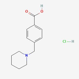 B2857047 4-(1-Piperidinylmethyl)-benzoic acid CAS No. 106261-47-6; 1184978-48-0; 159691-33-5