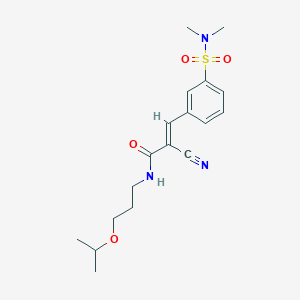 (E)-2-Cyano-3-[3-(dimethylsulfamoyl)phenyl]-N-(3-propan-2-yloxypropyl)prop-2-enamide