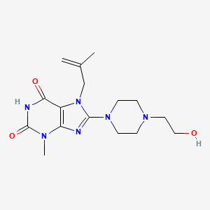 8-[4-(2-Hydroxyethyl)piperazin-1-yl]-3-methyl-7-(2-methylprop-2-enyl)purine-2,6-dione
